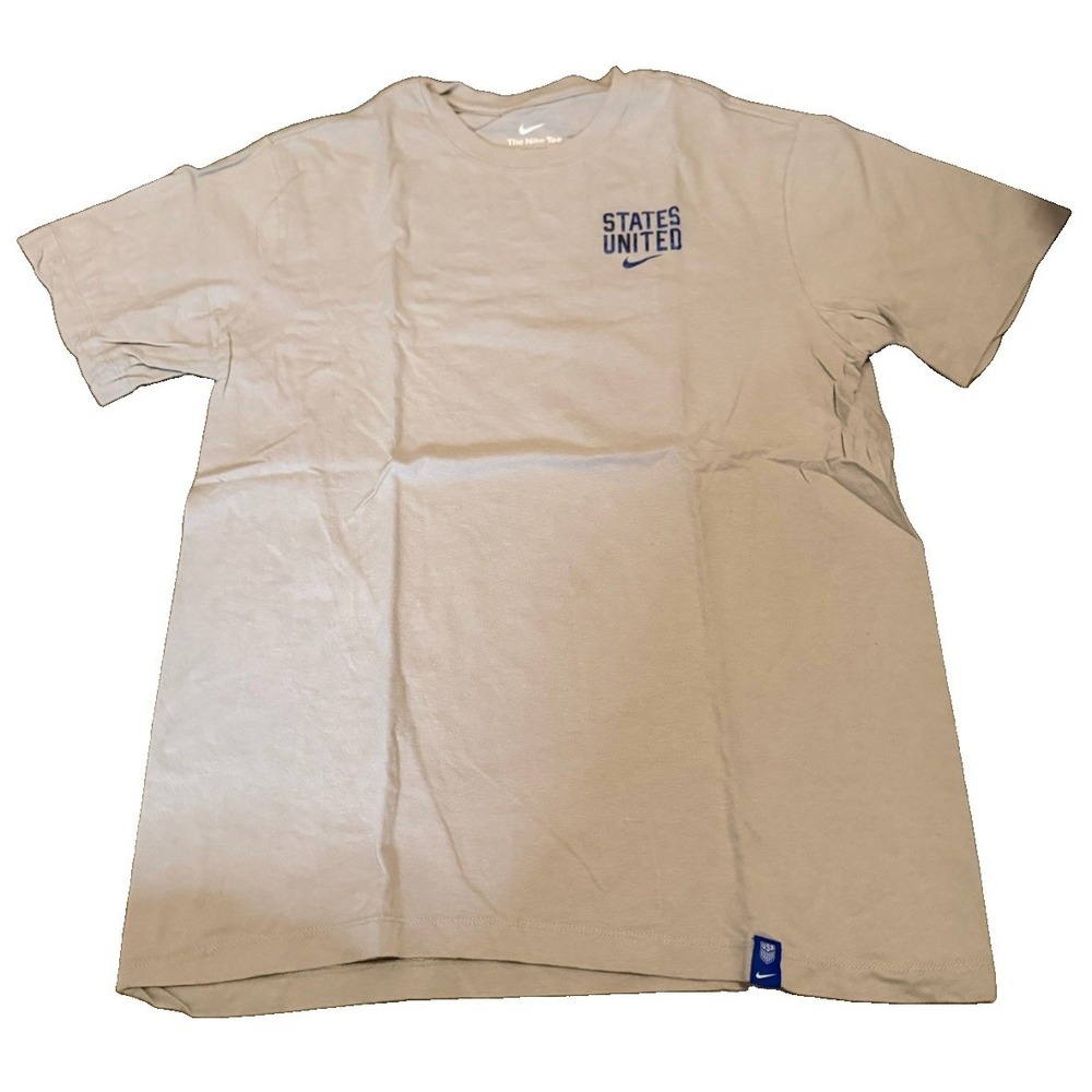 Nike USMNT States United Soccer T-Shirt Men's Small Gray USA Swoosh